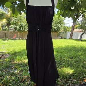 Enfocus Studio Elegant Black Midi Dress
